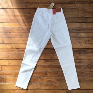 𝅺levi’s Mile high ankle super skinny extra high-high waisted waist white slim30